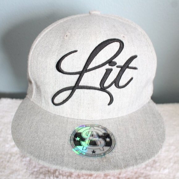 Sole Addiction Lit Men's Gray Snapback Baseball Cap One Size - Picture 2 of 11